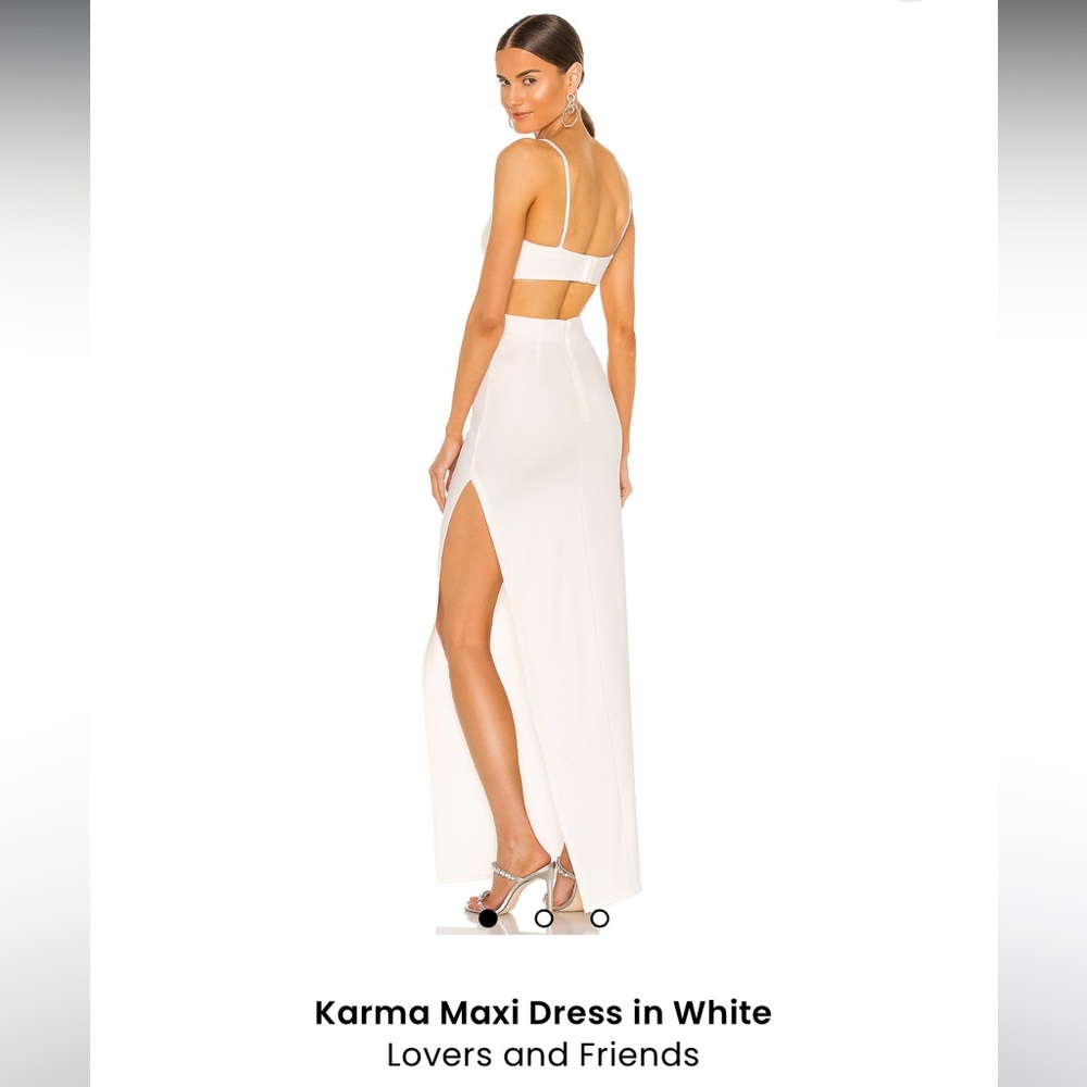 Lovers and friends Karma maxi dress in white